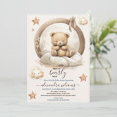 Invitation Nous pouvons attendre le Baby shower (Debout devant)