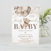 Invitation Nous pouvons attendre le Baby shower (Debout devant)