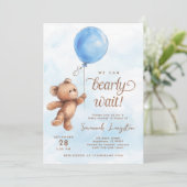 Invitation Nous pouvons attendre le Baby shower (Debout devant)