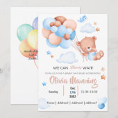 Invitation Nous pouvons attendre le Baby shower (Devant / Derrière)