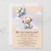 Invitation Nous pouvons attendre le Baby shower (Devant)