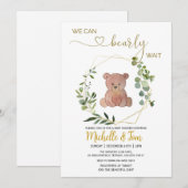 Invitation Nous pouvons attendre le Baby shower (Devant / Derrière)