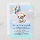 Invitation Nous pouvons attendre le Baby shower (Devant)