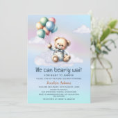 Invitation Nous pouvons attendre le Baby shower (Debout devant)