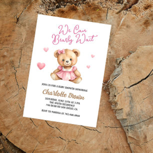 Invitation Nous pouvons attendre le Baby shower