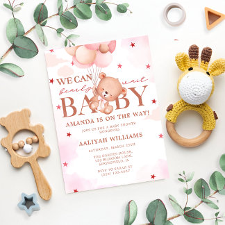 Invitation Nous pouvons attendre le Baby shower
