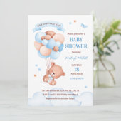 Invitation Nous pouvons attendre le Baby shower (Debout devant)