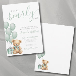 Invitation Nous pouvons attendre le Baby shower de l'ours