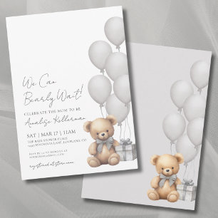 Invitation Nous pouvons attendre le Baby shower de l'ours