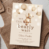 Invitation Nous pouvons attendre le Baby shower de l'ours