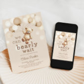 Invitation Nous pouvons attendre le Baby shower de l'ours