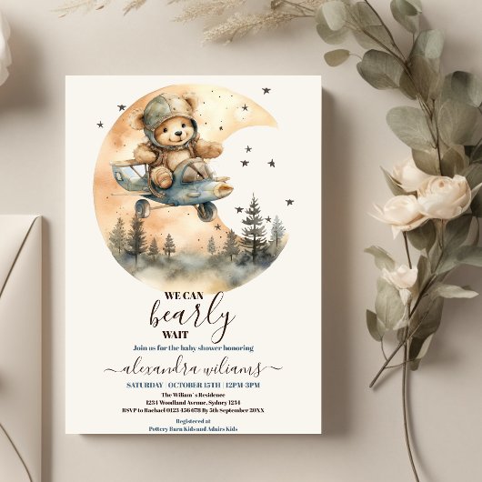 Invitation Nous pouvons attendre le Baby shower de plan d'our