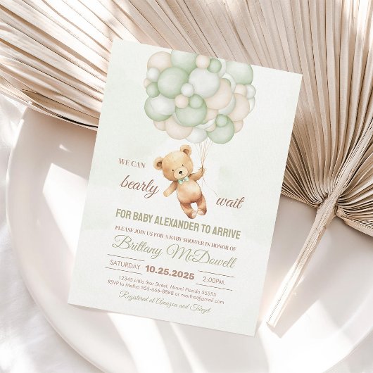 Invitation Nous pouvons attendre le Baby shower de thème de l
