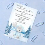 Invitation Nous pouvons attendre le Baby shower Noël hiver<br><div class="desc">Cette conception peut être personnalisée dans la zone fournie en modifiant la photo et/ou le texte. Vous pouvez également le customiser en cliquant sur Personnaliser ce Modèle, puis en choisissant l'option cliquer pour customiser et supprimer ou modifier la couleur de l'arrière - plan, ajouter du texte, modifier la couleur ou...</div>