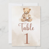 Invitation Nous pouvons attendre le Baby shower NUMÉRO DE TAB (Devant)