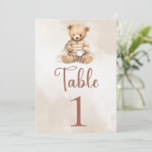 Invitation Nous pouvons attendre le Baby shower NUMÉRO DE TAB (Debout devant)