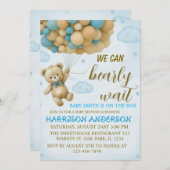 Invitation Nous pouvons attendre l'invitation Baby shower (Devant / Derrière)