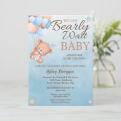 Invitation Nous pouvons attendre l'invitation Baby shower (Debout devant)