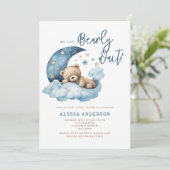 Invitation Nous pouvons attendre l'invitation Baby shower (Debout devant)