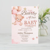 Invitation Nous pouvons attendre l'invitation Baby shower (Debout devant)