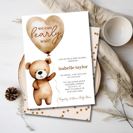 Invitation Nous pouvons attendre l'invitation Baby shower