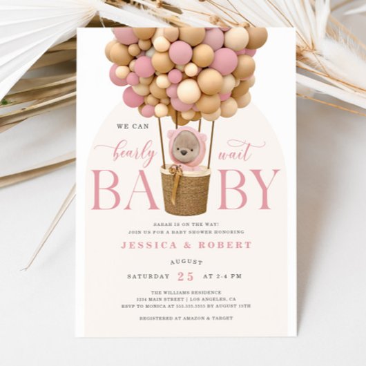 Invitation Nous pouvons attendre l'invitation Baby shower