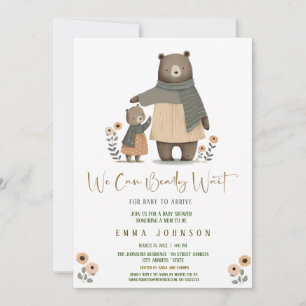 Invitation Nous pouvons attendre l'invitation Baby shower