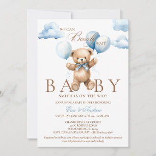 Invitation Nous pouvons attendre l'invitation Baby shower