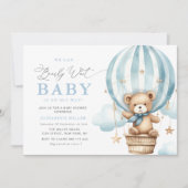 Invitation Nous pouvons attendre l'invitation baby shower ble (Devant)