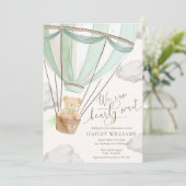 Invitation Nous pouvons attendre l'invitation Baby shower de (Debout devant)