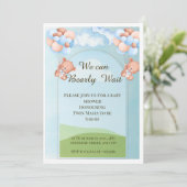 Invitation Nous pouvons attendre l'invitation de Baby shower (Debout devant)