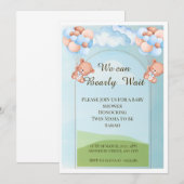 Invitation Nous pouvons attendre l'invitation de Baby shower (Devant / Derrière)