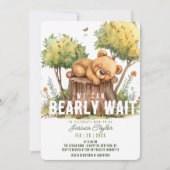 Invitation Nous pouvons attendre l'ours Baby shower de forêt  (Devant)