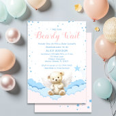 Invitation Nous pouvons attendre prématuré Angel Teddy Bear P