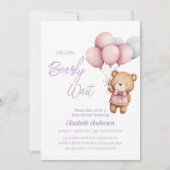 Invitation Nous pouvons attendre prématurément Baby shower - (Devant)