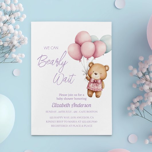 Invitation Nous pouvons attendre prématurément Baby shower -