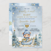 Invitation Nous pouvons attendre prématurément Baby shower Du (Devant / Derrière)