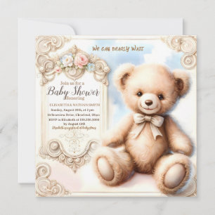 Invitation Nous pouvons attendre prématurément mignon Baby sh