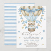 Invitation Nous Pouvons Attendre Rapidement Jumeau Bébé Bébé  (Devant / Derrière)