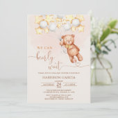 Invitation Nous Pouvons Attendre Rapidement Les Ballons Baby  (Debout devant)