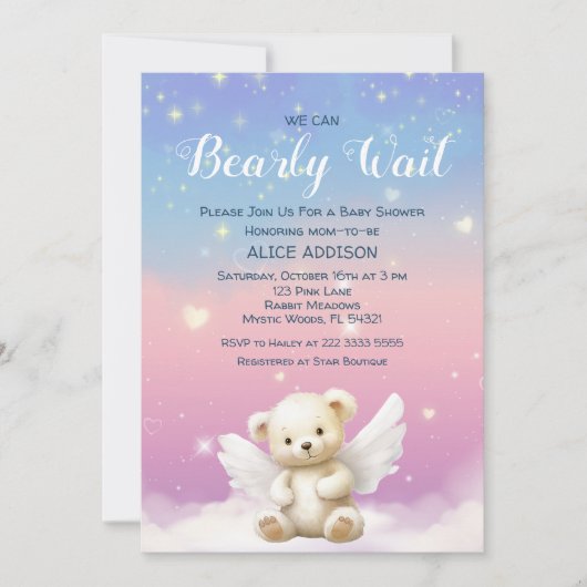 Invitation Nous Pouvons Attendre Rapidement Pastel Gradient A (Devant)