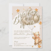 Invitation Nous Pouvons Attendre Teddy Bear Baby shower (Devant)