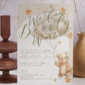 Invitation Nous Pouvons Attendre Teddy Bear Baby shower