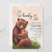 Invitation Nous pouvons attendre tôt Bear Baby shower Invitat (Devant)