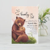 Invitation Nous pouvons attendre tôt Bear Baby shower Invitat (Debout devant)
