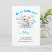 Invitation Nous pouvons attendre tôt boisé bébé ours douche (Debout devant)
