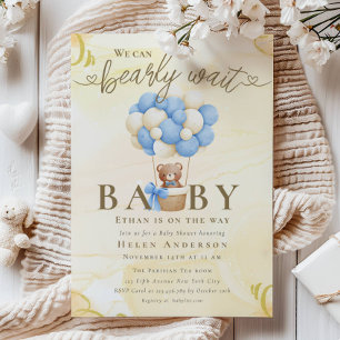Invitation Nous pouvons attendre tôt Teddy Bear Baby shower n