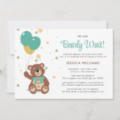 Invitation Nous pouvons attendre un Baby shower neutre entre  (Devant)