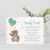 Invitation Nous pouvons attendre un Baby shower neutre entre  (Debout devant)