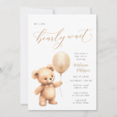 Invitation Nous pouvons attendre un Baby shower neutre pour l (Devant)